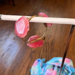 BOURBON & BOWTIES Large Pink Stones Bangle